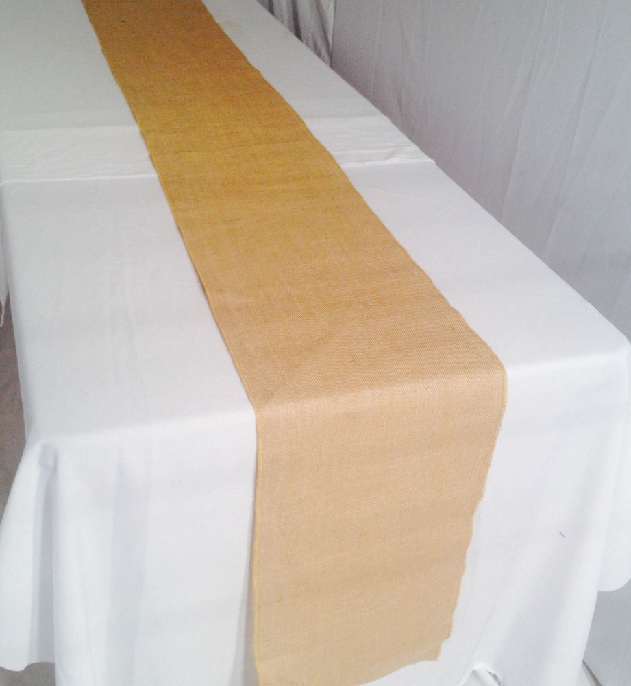 20 PACK Burlap Table Runner 14" x 108" 100% JUTE BURLAP TABLE DECOR WEDDING