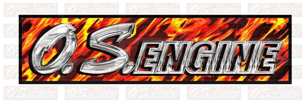 O.S. Engine Graphics - Flames Decals RC Plane Airplane