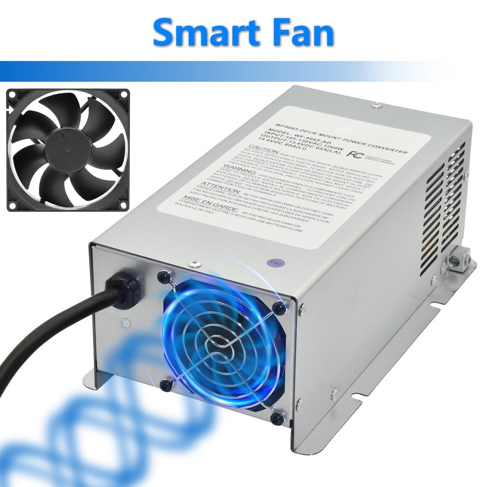 WF-9865-AD 65Amp Deck Mount Converter Replacement for RV Trailer Camper WF-9865