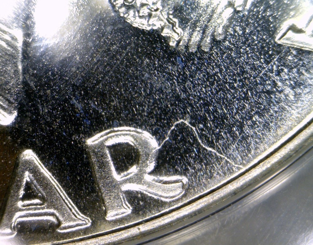 1953 ERROR ANACS PR66 Struck Thru Thread SILVER Franklin Half GEM PROOF Coin