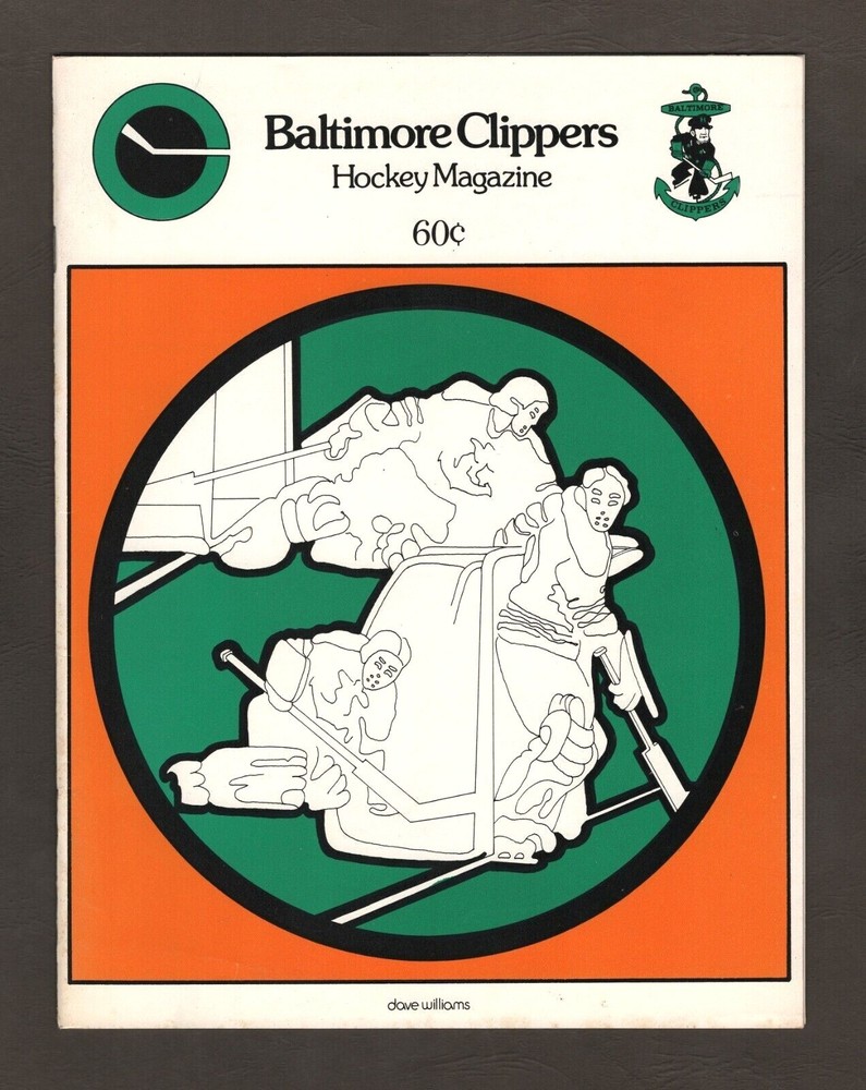 1973-74 Baltimore Clippers vs Hershey Bears AHL Program  A2407