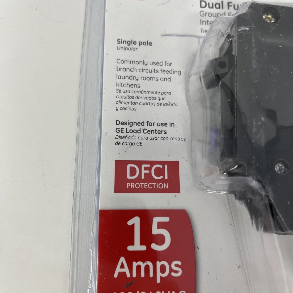 General Electric THQL1115DFP THQL1115DF 1 Pole Dual Function Circuit Breaker