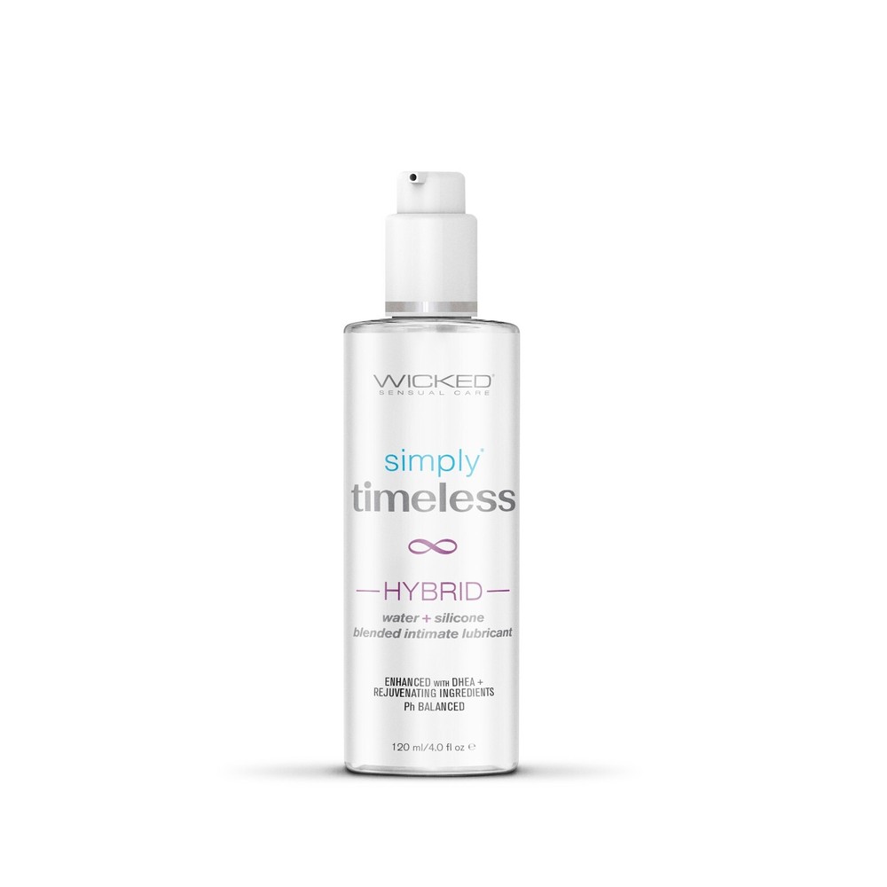 Wicked Sensual Simply Timeless Hybrid Water + Silicone Intimate Lubricant 4oz