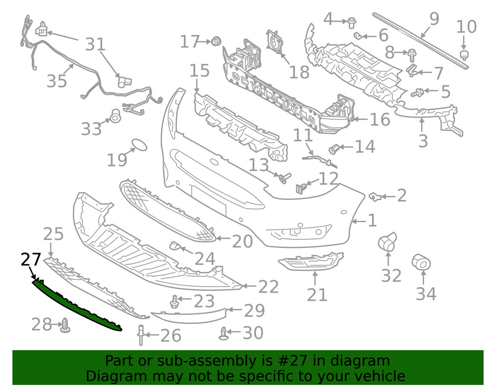 Genuine Ford Valance Panel FM5Z-17626-AE