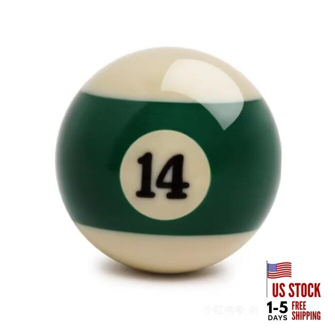 Replacement Billiards Ball, 2-1/4" Regulation Size, Object Balls with Cue 14