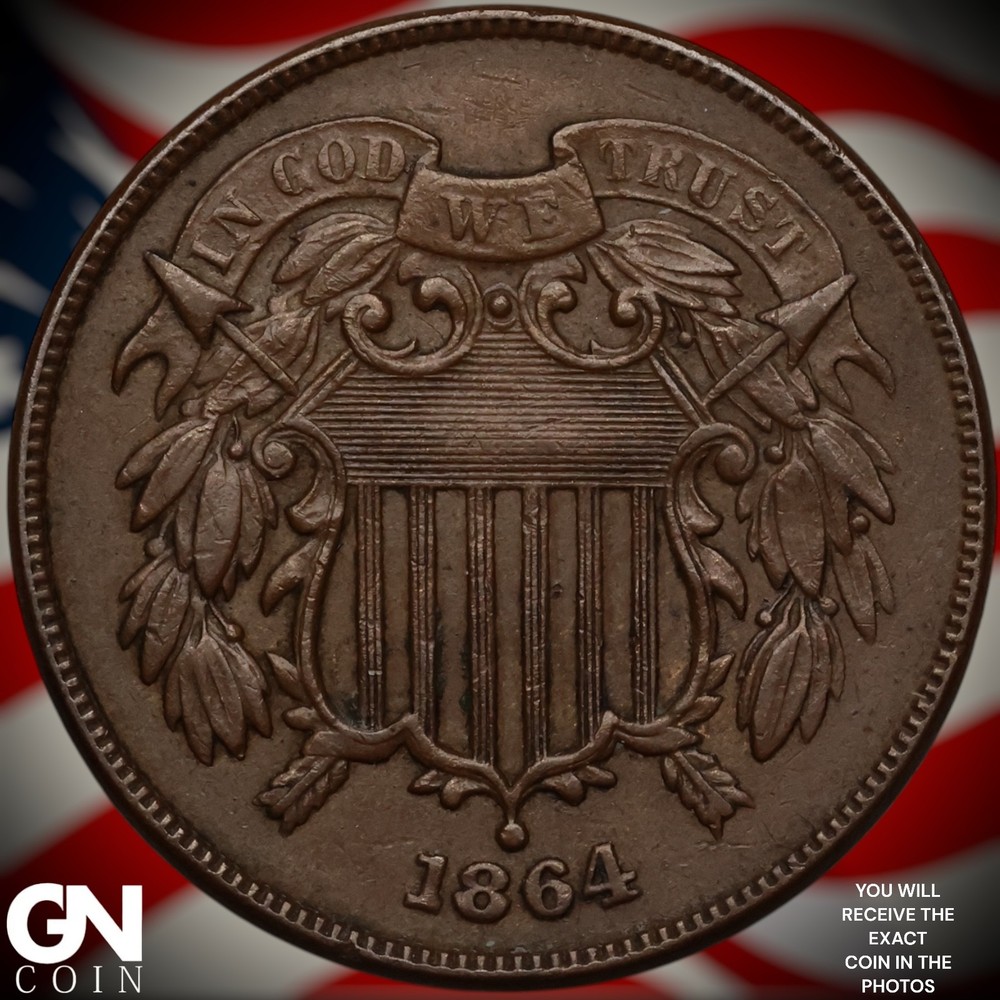 1864 2 Cent Piece A5328
