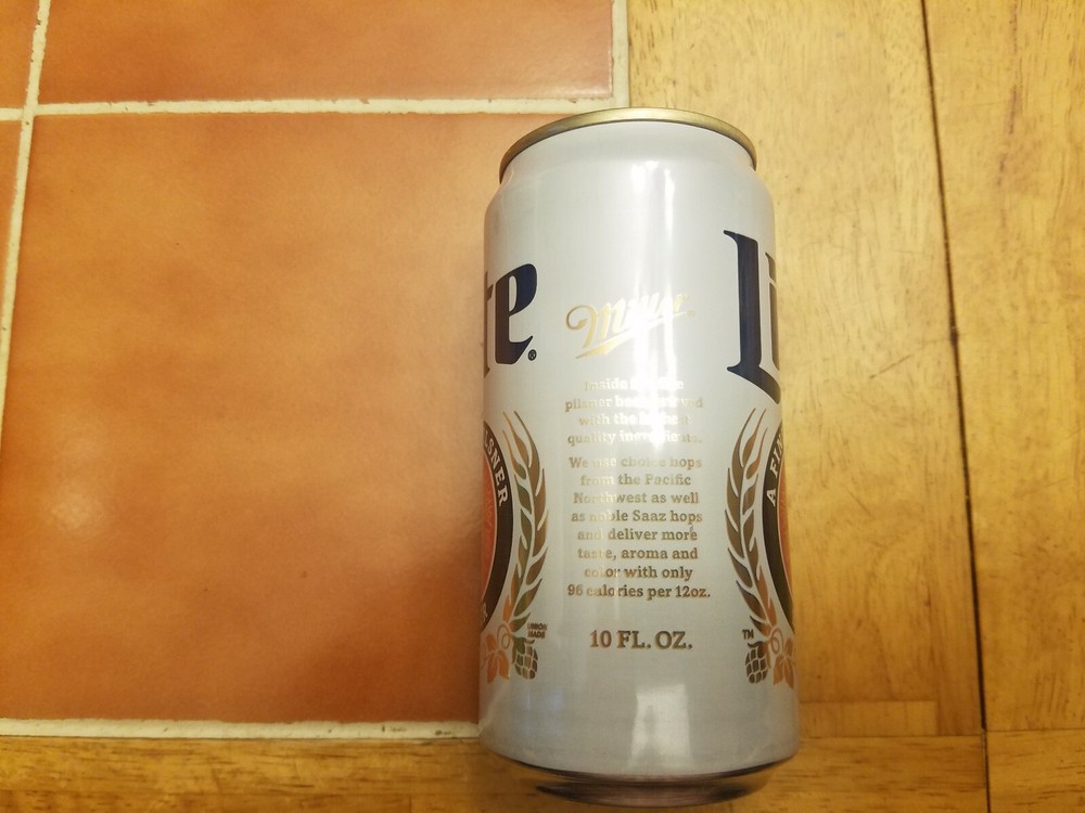 VHTF 10 oz Miller Lite stay tab beer can