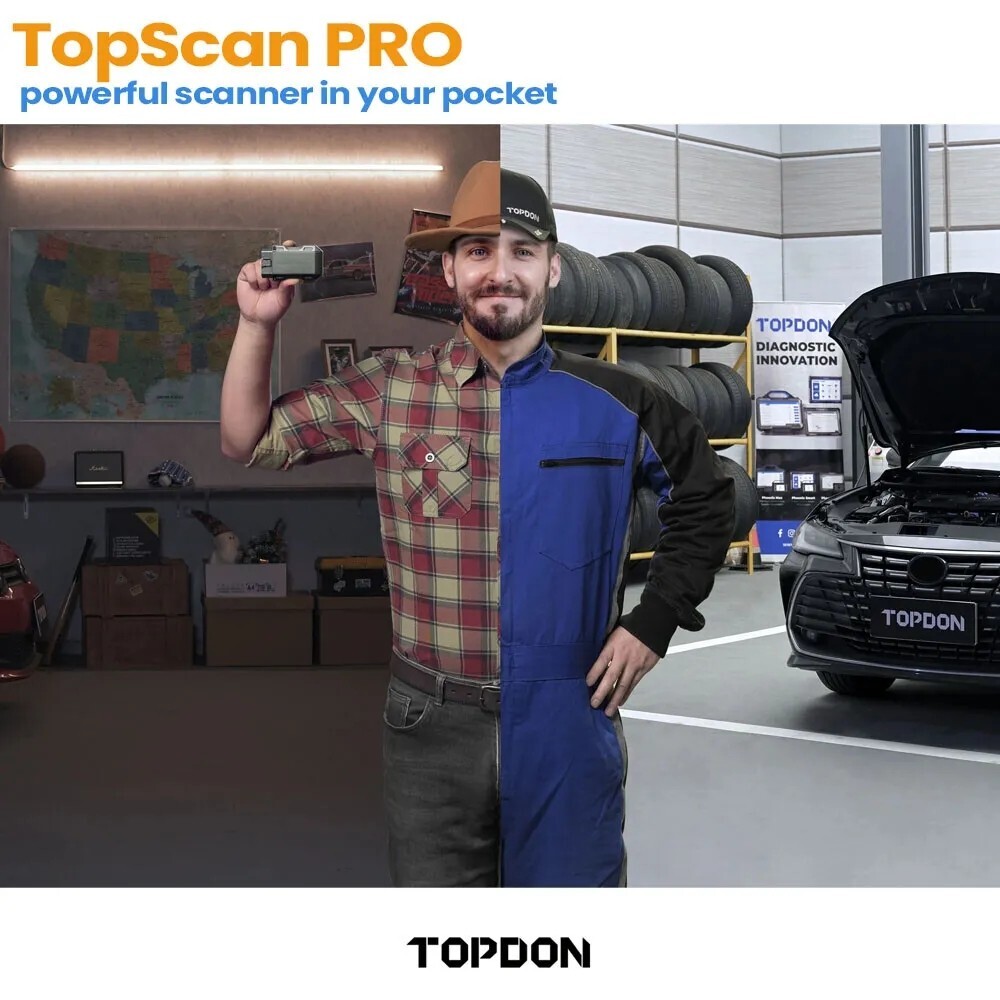 2025 TOPDON Topscan PRO OBD2 Scanner Code Reader Key Coding Diagnostic Wireless