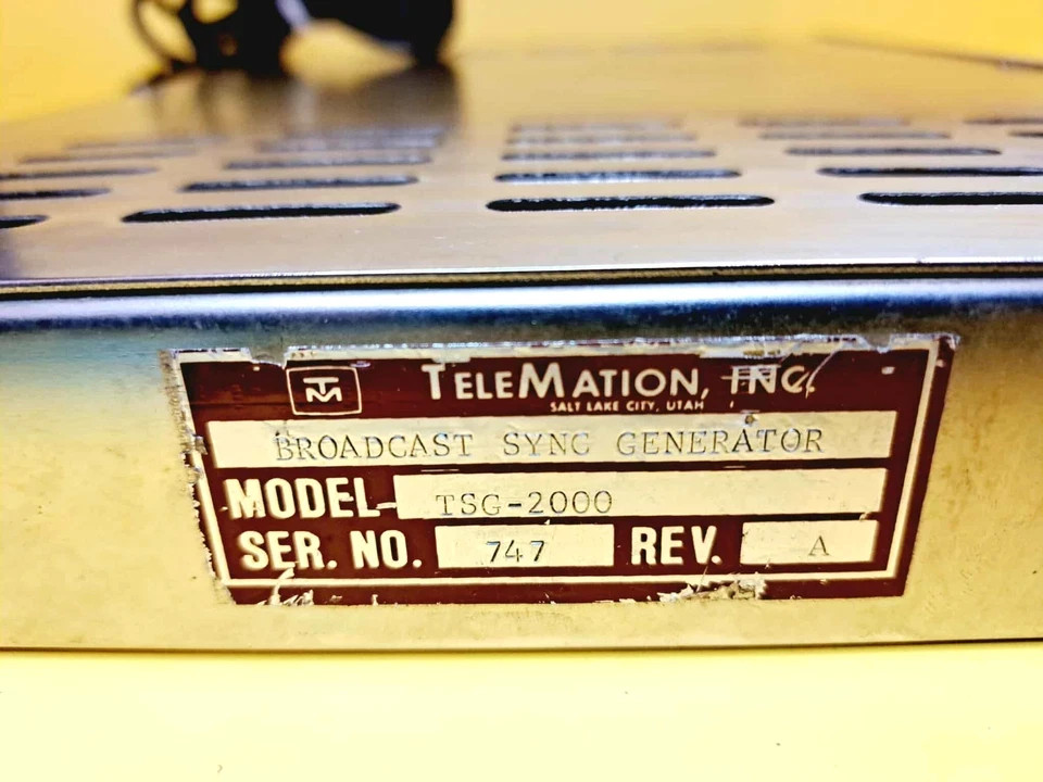 🔥 TELEMATION BROADCAST SYNC SYNCHRONIZING GENERATOR TSG-2000 1U RACK-MOUNT UNIT