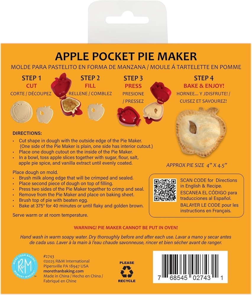 Mini Pie Maker Press 5in Handheld Pocket Pie Mold Baking Pastry Tool