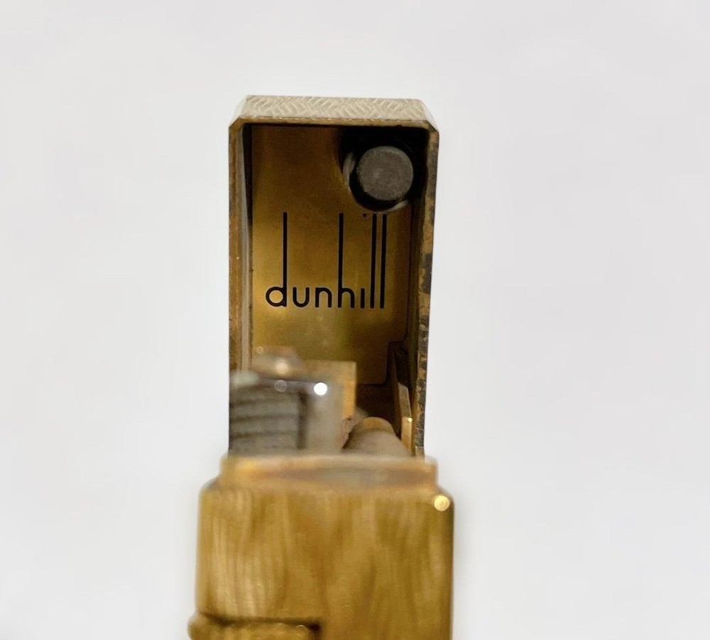 DUNHILL ROLLAGAS LIGHTER GOLD WAVES PATTERN