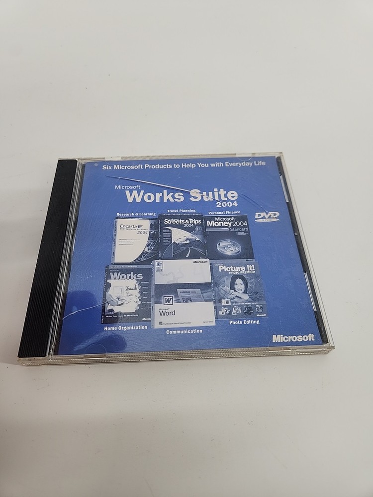 Microsoft Works Suite 2004 Software Disc w/ License Key