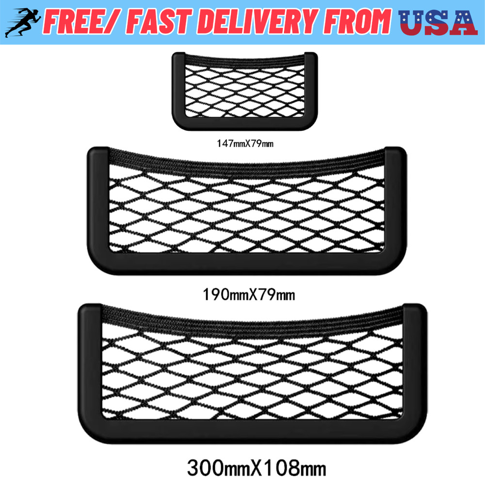 3 Size Bundle Mesh Net Holder ABS Plastic Frame Storage Cargo Pocket Organizer
