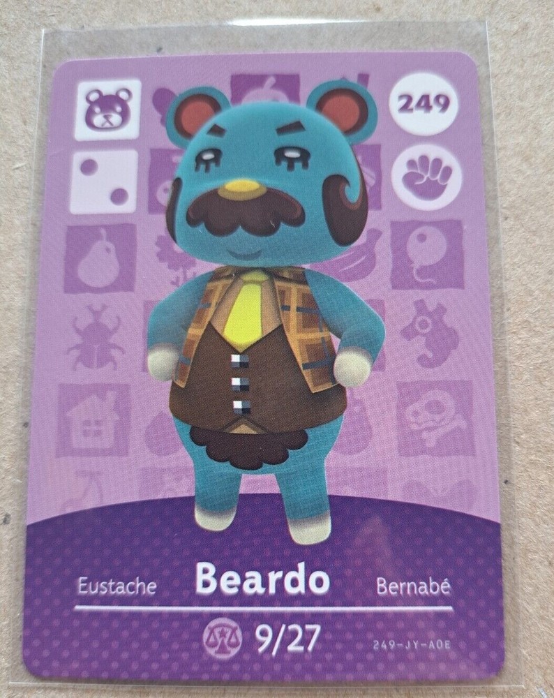 Beardo - 249 -  Animal Crossing Amiibo Card