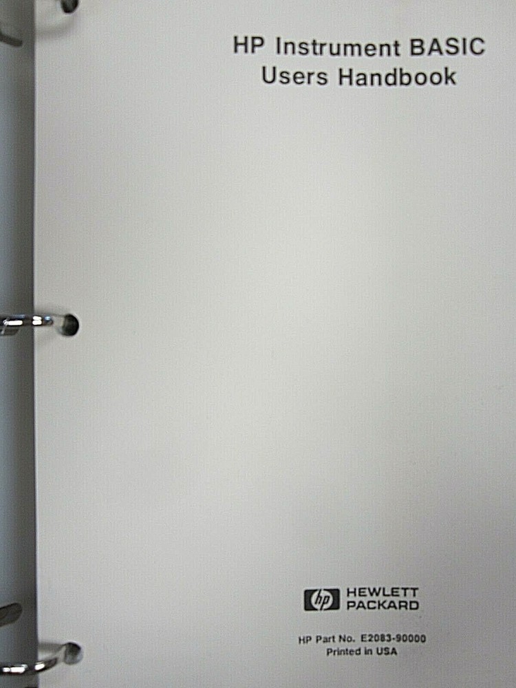 HP Instrument BASIC Users Handbook E2083-90000 & Programming Examples Disk