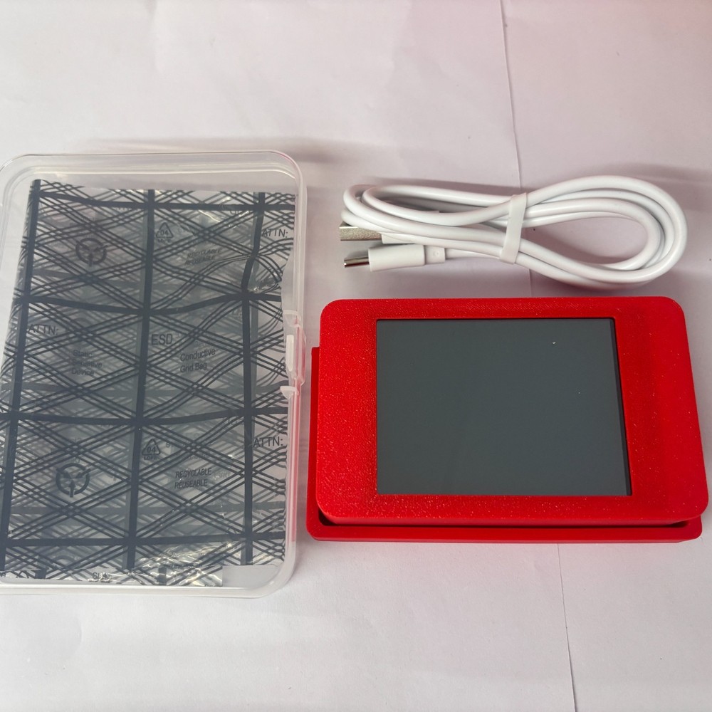 Nerdminer V2-Upgraded Speed Boost Fullscreen Bitcoin Miner Nerd Miner （Red）