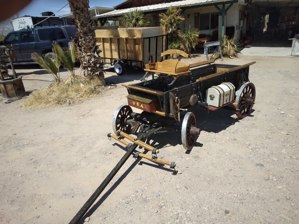 2/3 scale buck board wagon. Yard art.