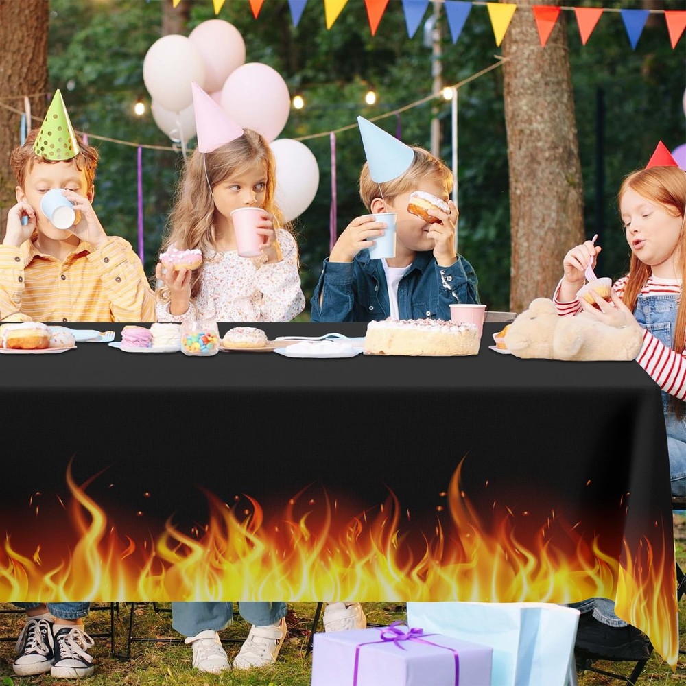 GZBJMYGS Flame Torch Tablecloths 8" x (Rectangular), Multi Color