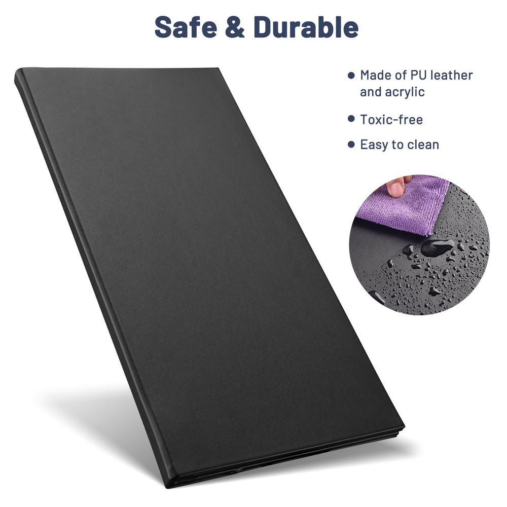 WeChef LED Back Lit Light Menu Holder Cover Folding Double Panel Fits 5"x11"