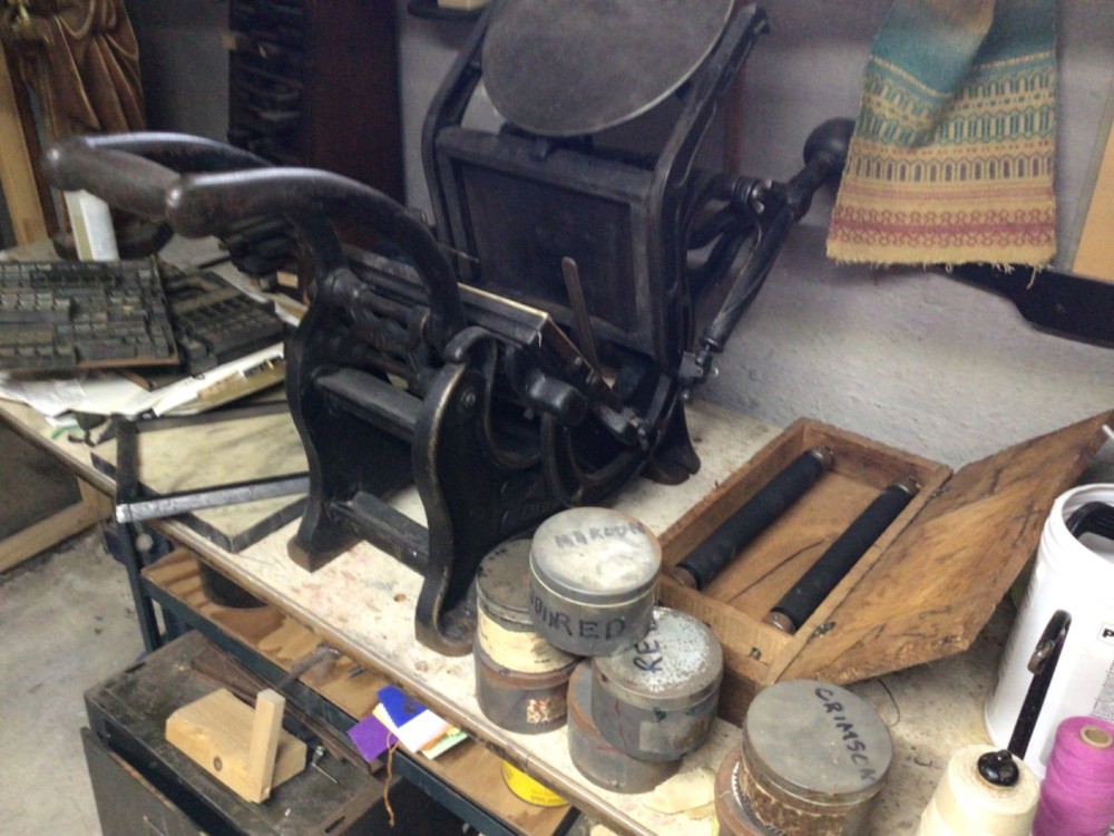 letterpress press 6x9 chase Daughaday improved model 2 printing press
