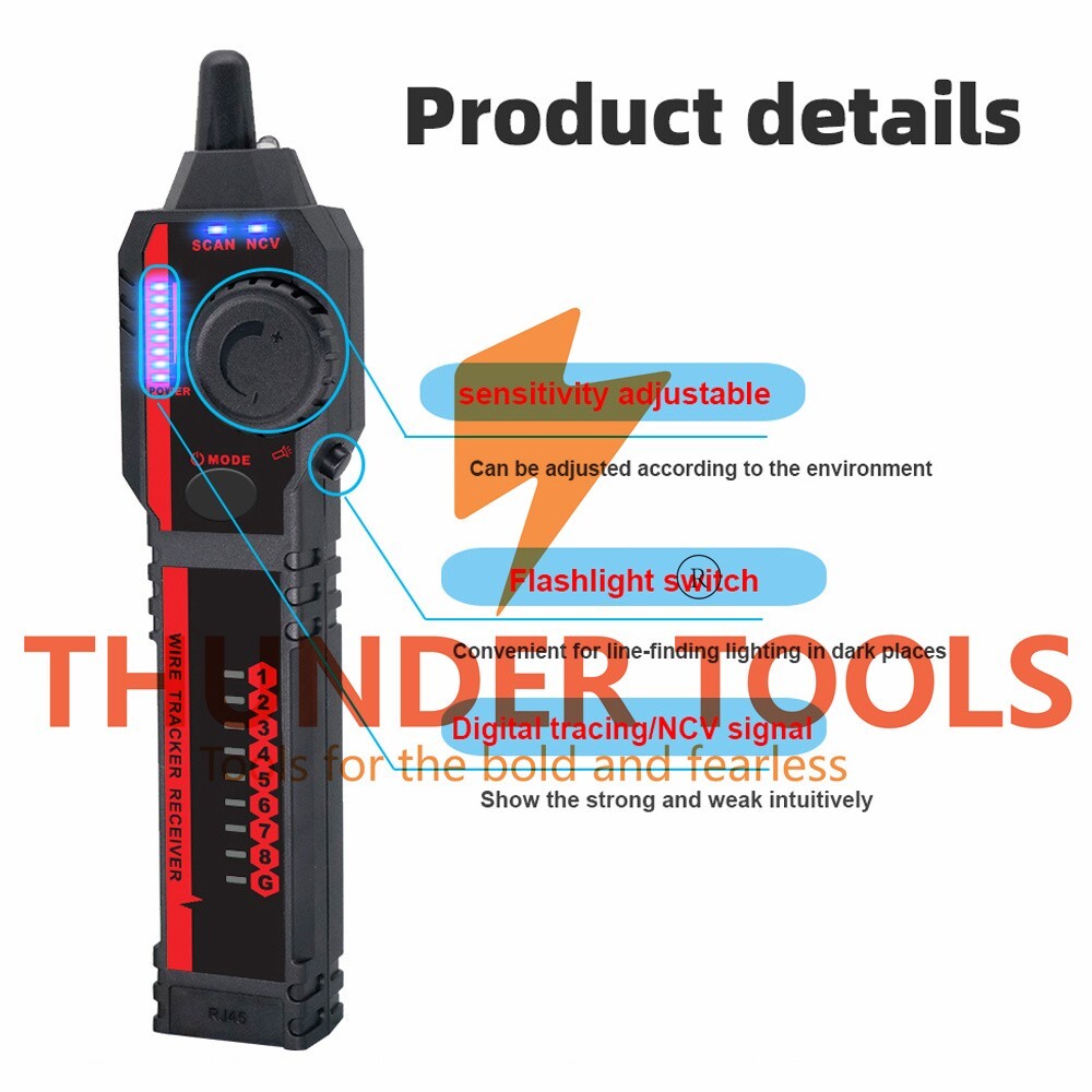 Thunder Tools ET606 Cable Port Tester Handheld Network Cable Tester Cable