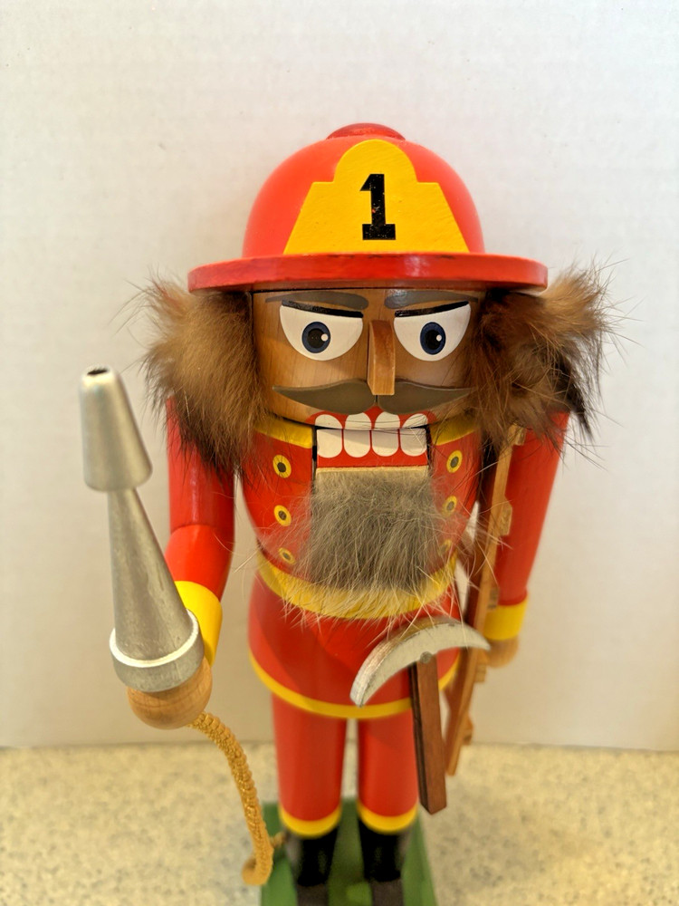 ORIGINAL E.M. MERCK FIRE MAN NUTCRACKER NWT GERMAN 11" FIREMAN
