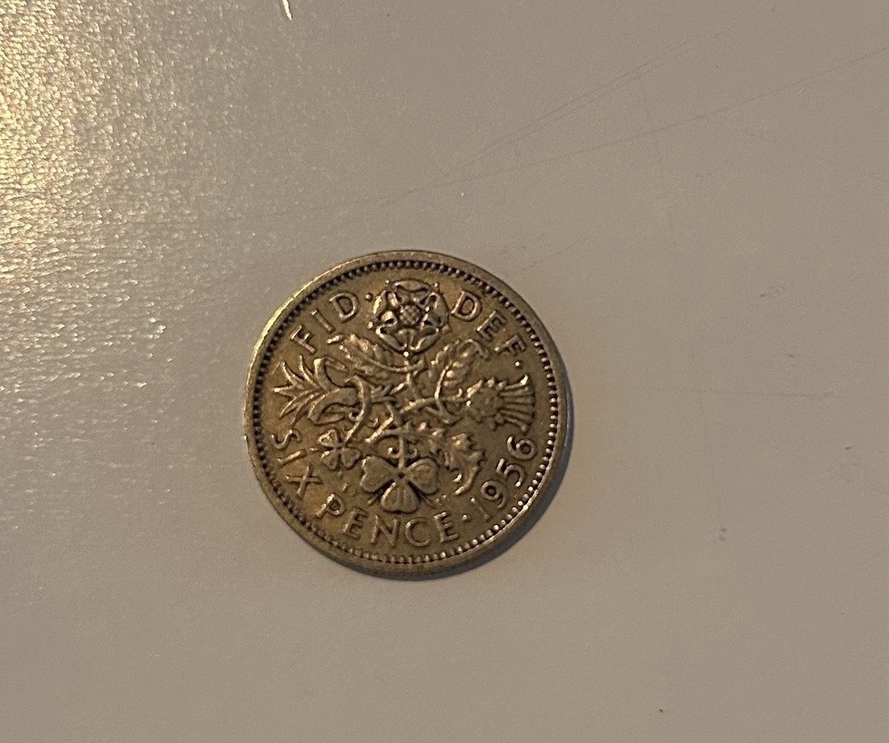 1956 Sixpence Coin