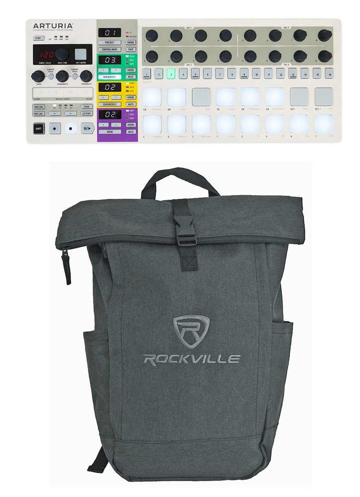 Arturia BeatStep Pro 64-Step Sequencer Midi USB Pad Controller+Laptop Backpack