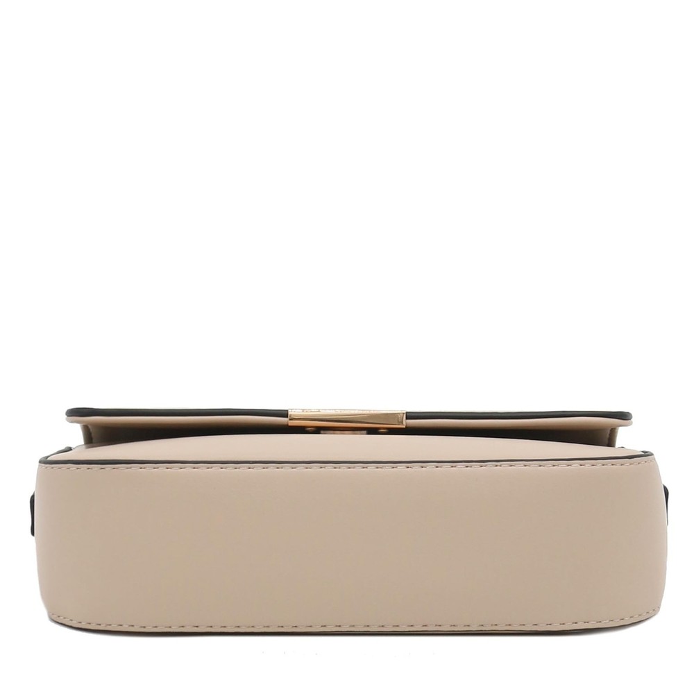 Mini Classic Rectangular Flap Purse Underarm Shoulder Bag Light Taupe