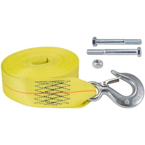 6552, Extra Heavy Duty Winch Strap and Hook, 20 ft