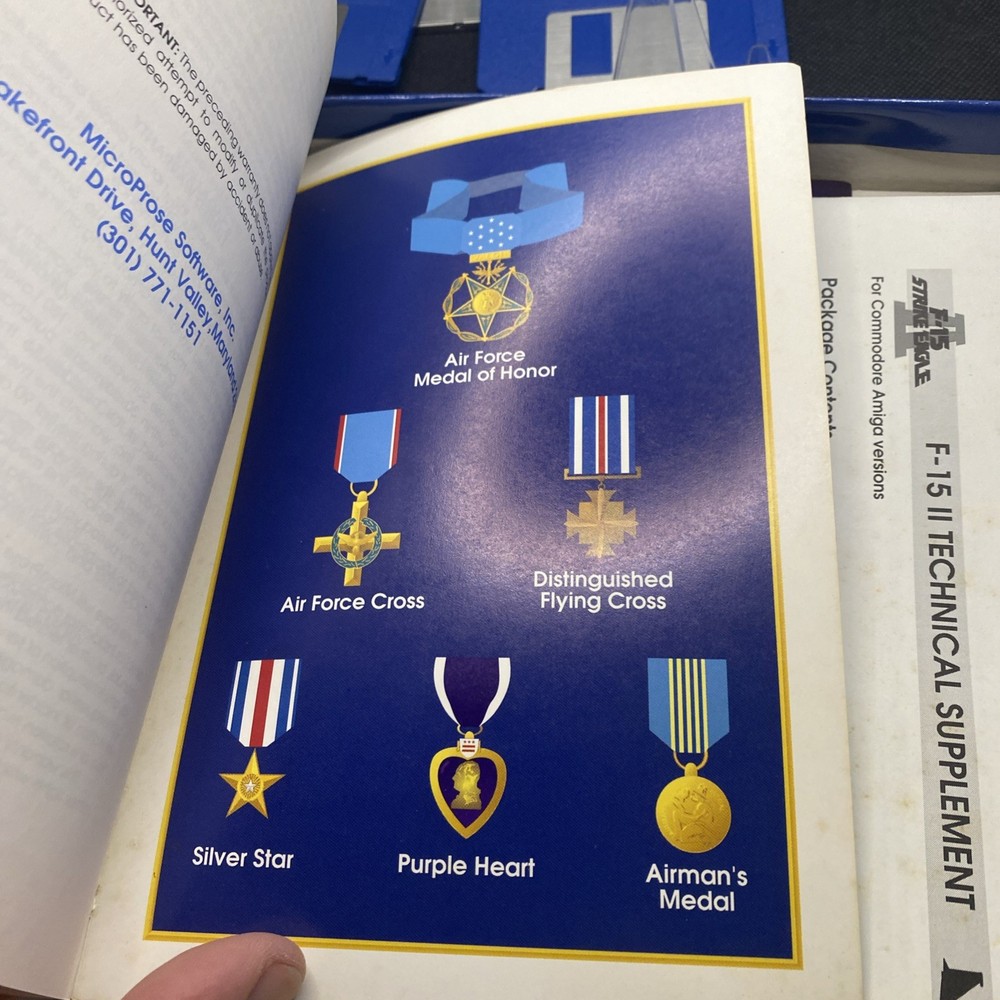 Microprose Classics F15 Strike Eagle II Vintage Software 3 1/2" Disk EUC