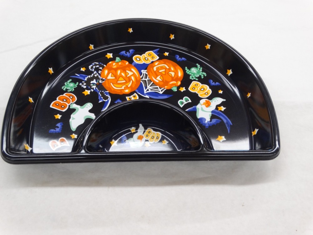 Halloween 15" Plastic Chip & Dip Platter
