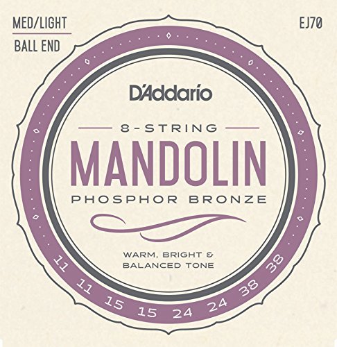 D'Addario EJ70 Phosphor Bronze Mandolin Strings, Ball End, Medium/Light, 11-38