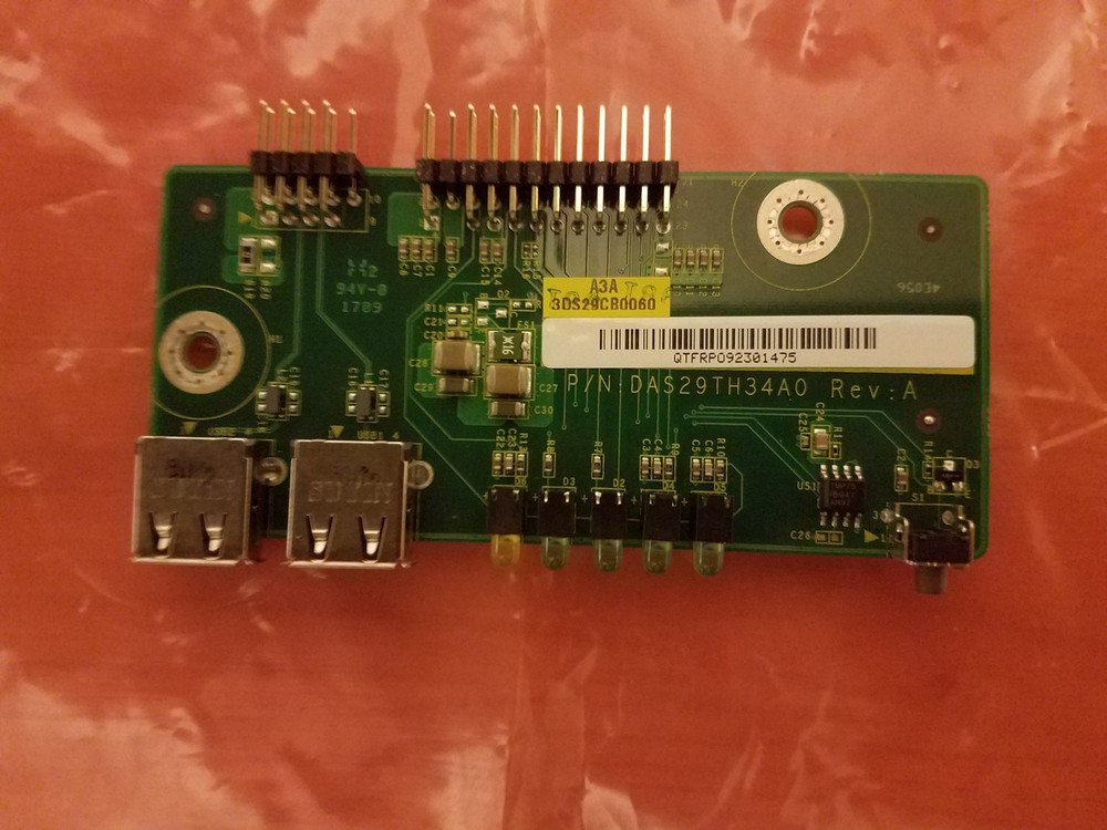 Dell DAS29TH34A0 Rev. A Front I/O Panel Board  USB LED Power Button
