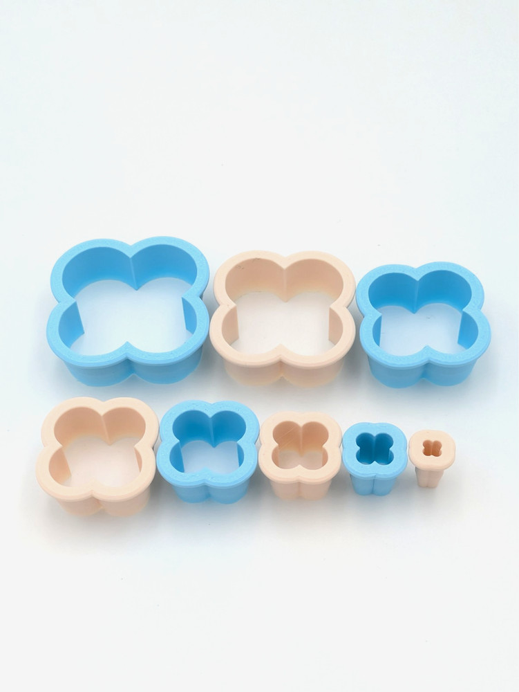 Clover Clay Cutter Shape Set ~ Polymer Crafting Tool ~ Semi Stackable Outline