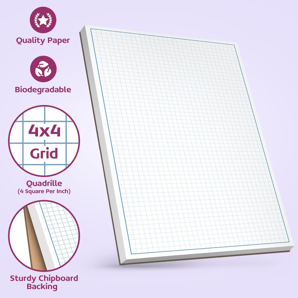 Graph Paper Pad for Blueprint Drawings, Drafting, Engineering Drawing, and Pl...
