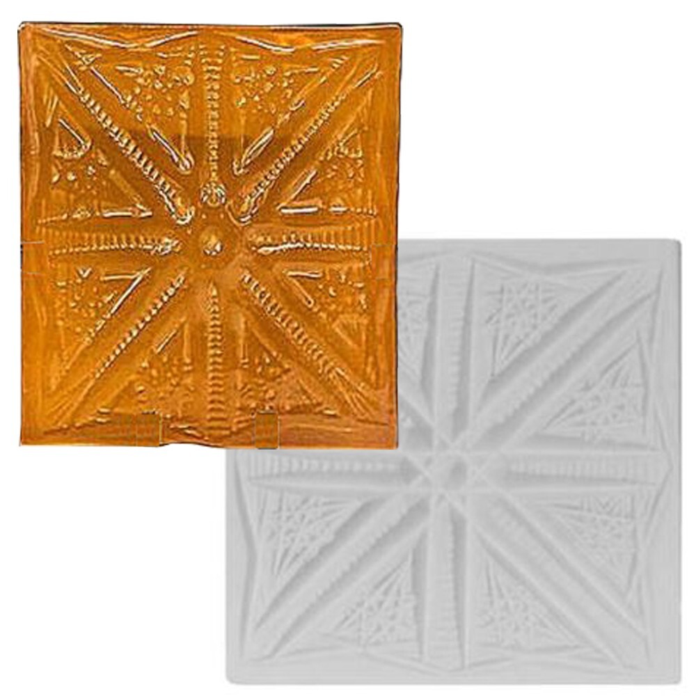 5.5"SQ. Deep 0.5" Symphony Texture Tile Mold Glass Fusing