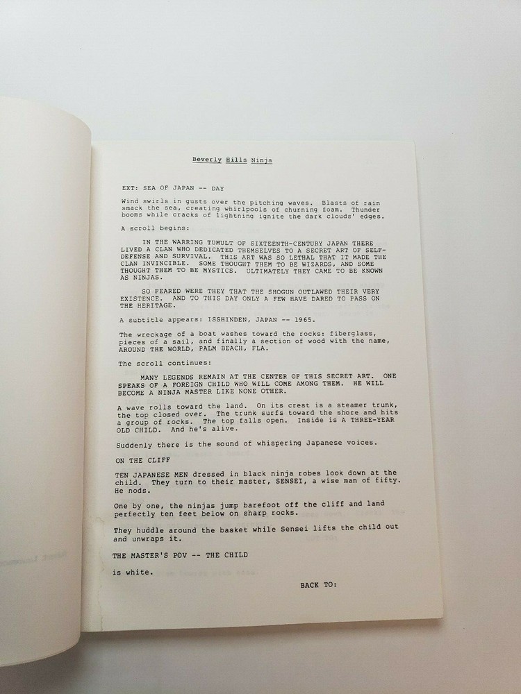 BEVERLY HILLS NINJA / Mark Feldberg 1989 First Draft Screenplay, CHRIS FARLEY