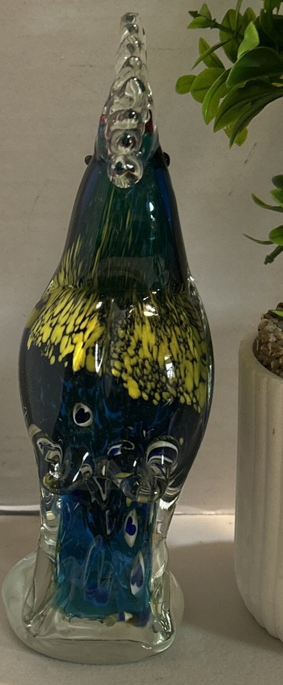Geo Glass Parrot Figurine
