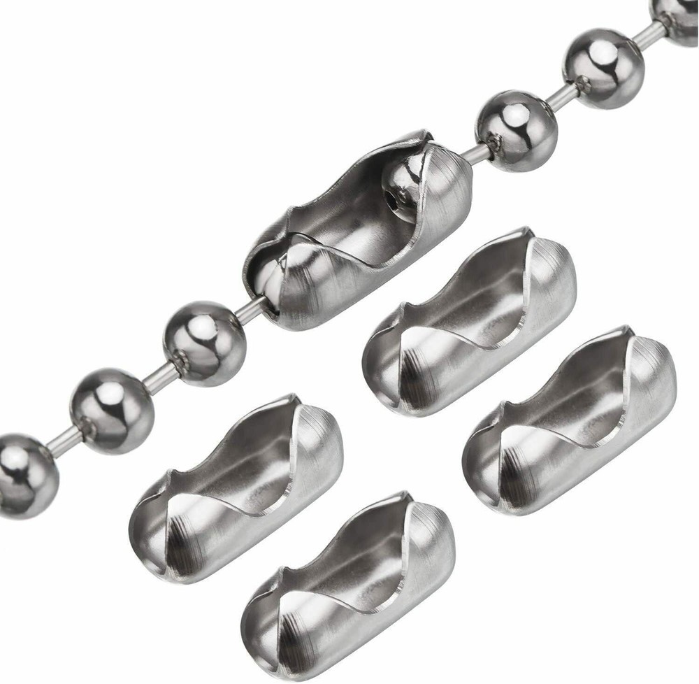 No. 6 VerticalBlind Beaded Pull Control Chain Metal Sold By Meter+With Connector