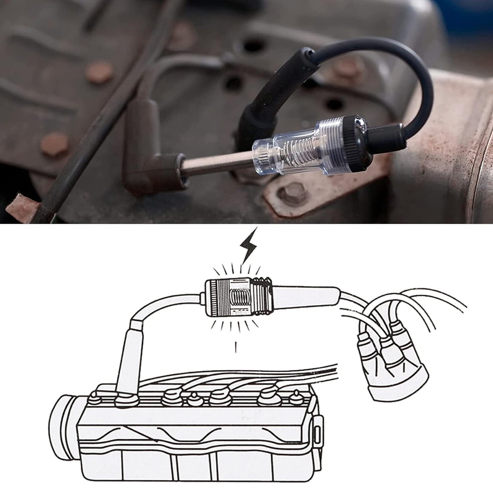 3x Spark Plug Tester Ignition System Coil Engine In Line Diagnostic Test Tools