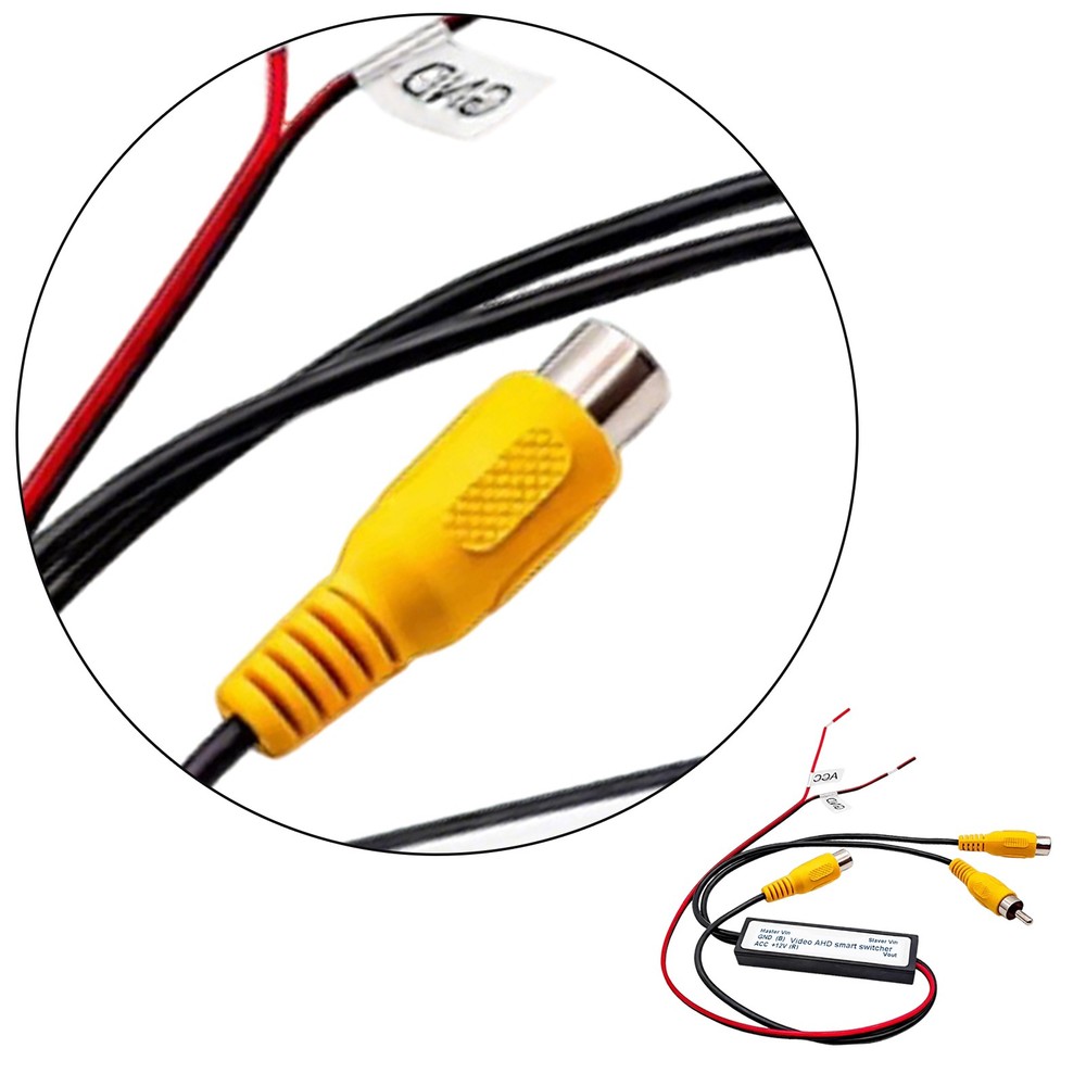 Car RCA Video Switch 2 Inputs 1 Output – Intelligent Auto Front/Rear Camera