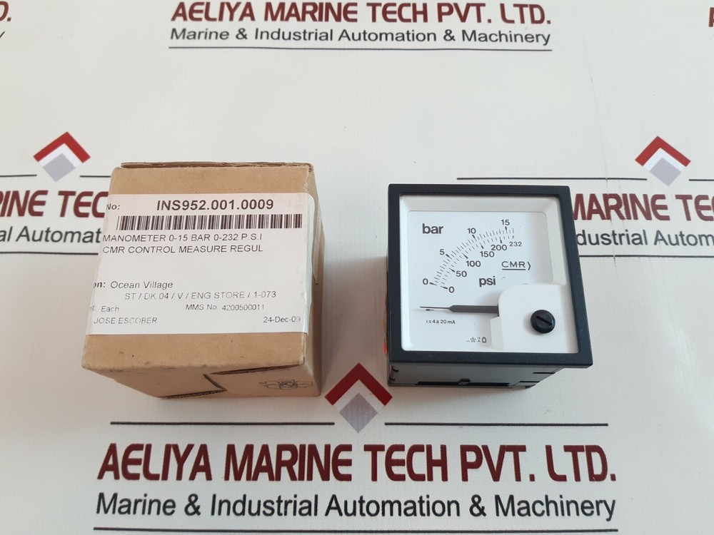 Cmr manometer 0-15 bar