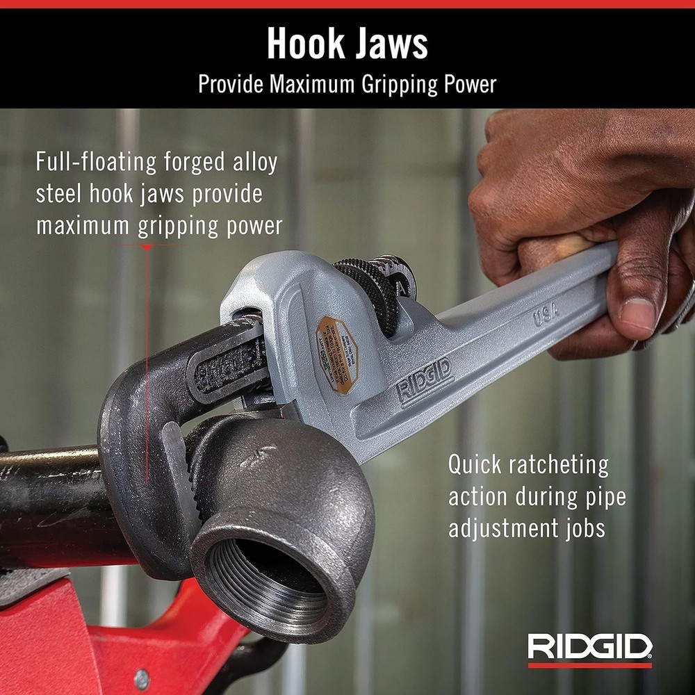 24" Aluminum Straight Pipe Wrench