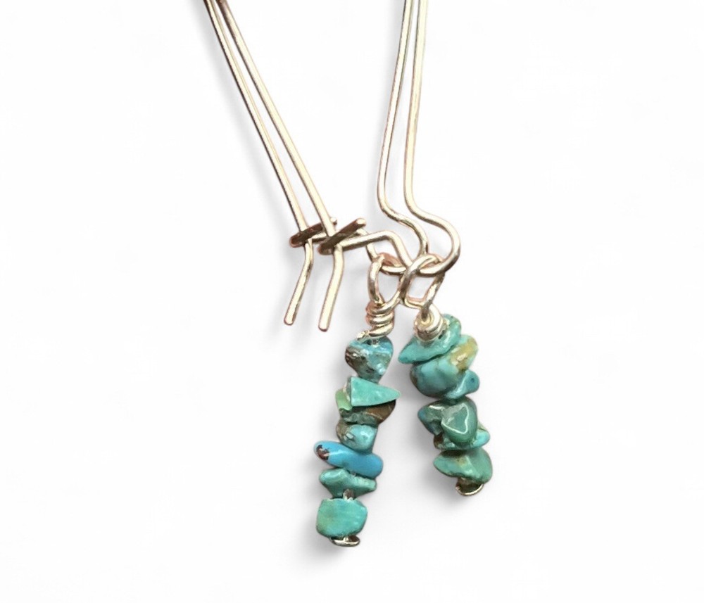 Turquoise Genuine/Authentic Stone Handmade Earrings
