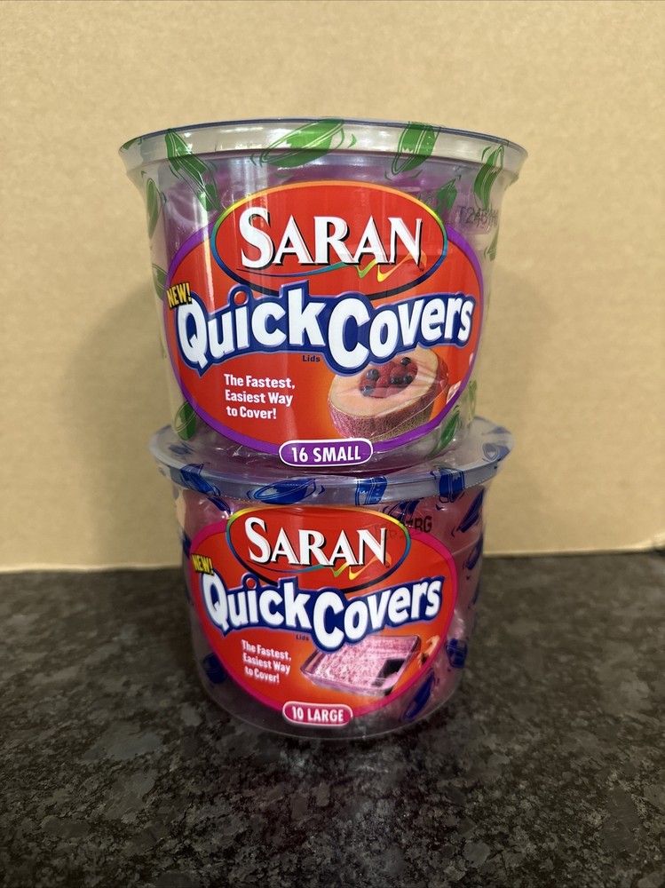 Saran QuickCovers Small Large Discontinued 2 Packages NEW NOS 2000s Quick Covers