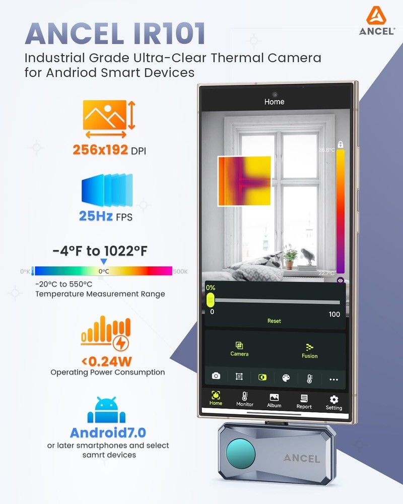Universal Thermal Camera Imager for IOS iPhone 256x192 IR Resolution USB IR101