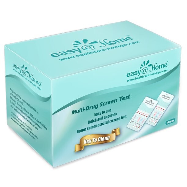 Easy@Home 12 Panel EDOAP-1124 Instant Urine Multi-Drug Test, 10 count