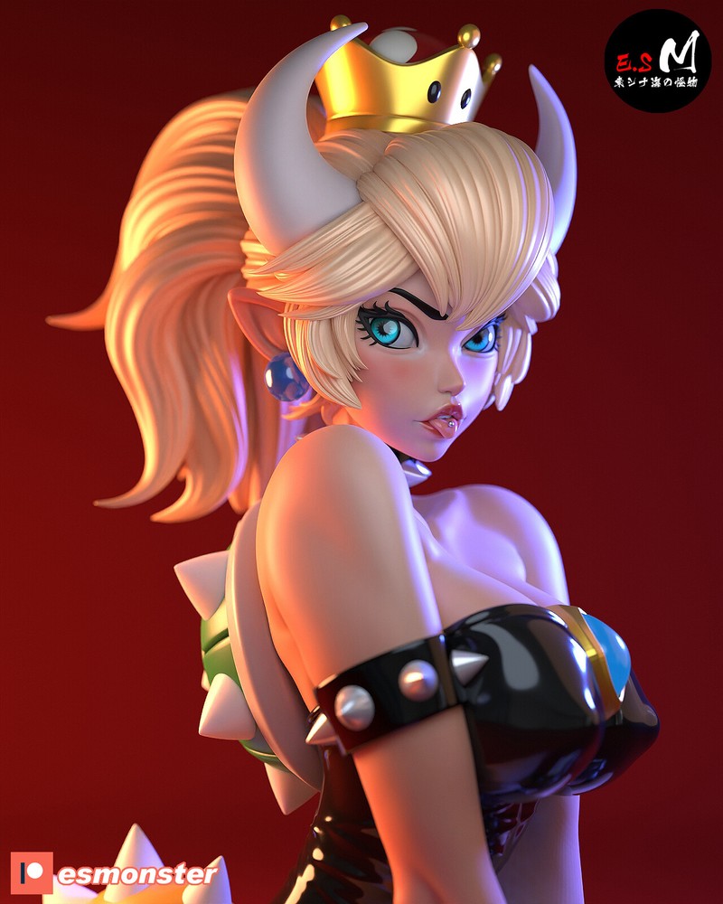 Bowsette 3D Printed Kit Unpainted/Unassembled