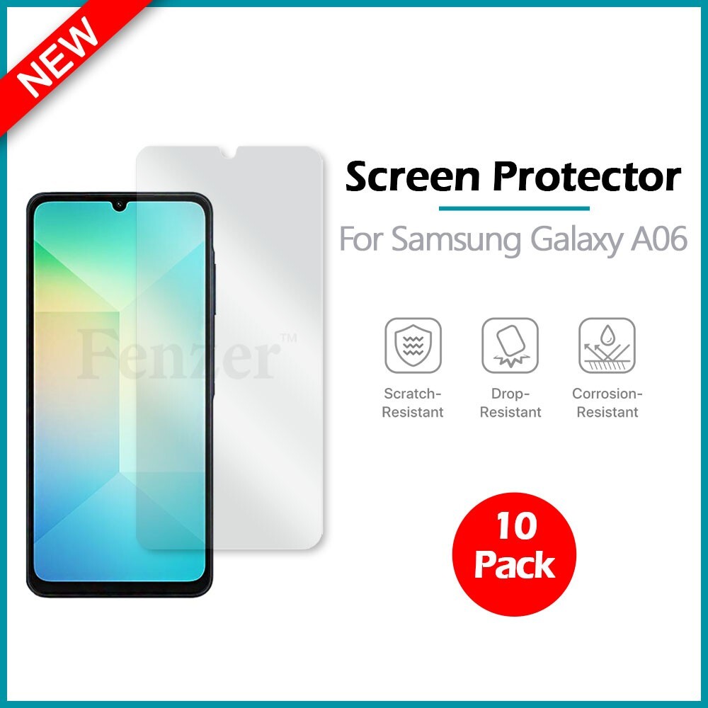 10-Pack LCD Ultra Clear HD Screen Protector for Android Phone Samsung Galaxy A06